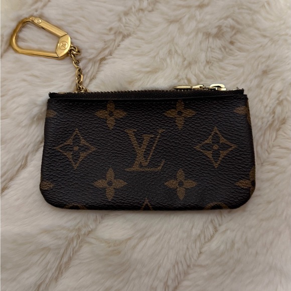 Louis Vuitton Other - Louis Vuitton Brown Monogram Zipper Key Pouch with Gold Chain
